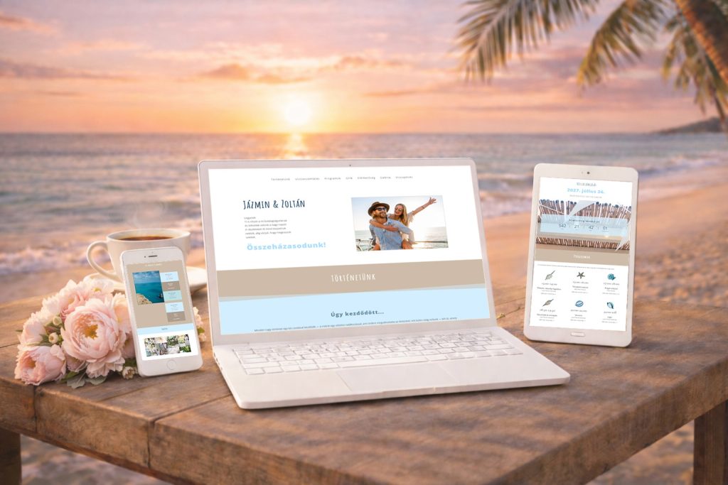 A képen a Free Summer stílus látható számítógépen, telefonon és tableten