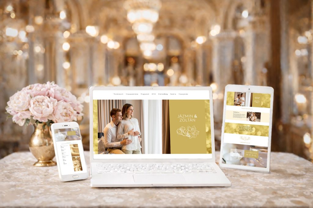 A képen a Luxury stílus látható számítógépen, telefonon és tableten